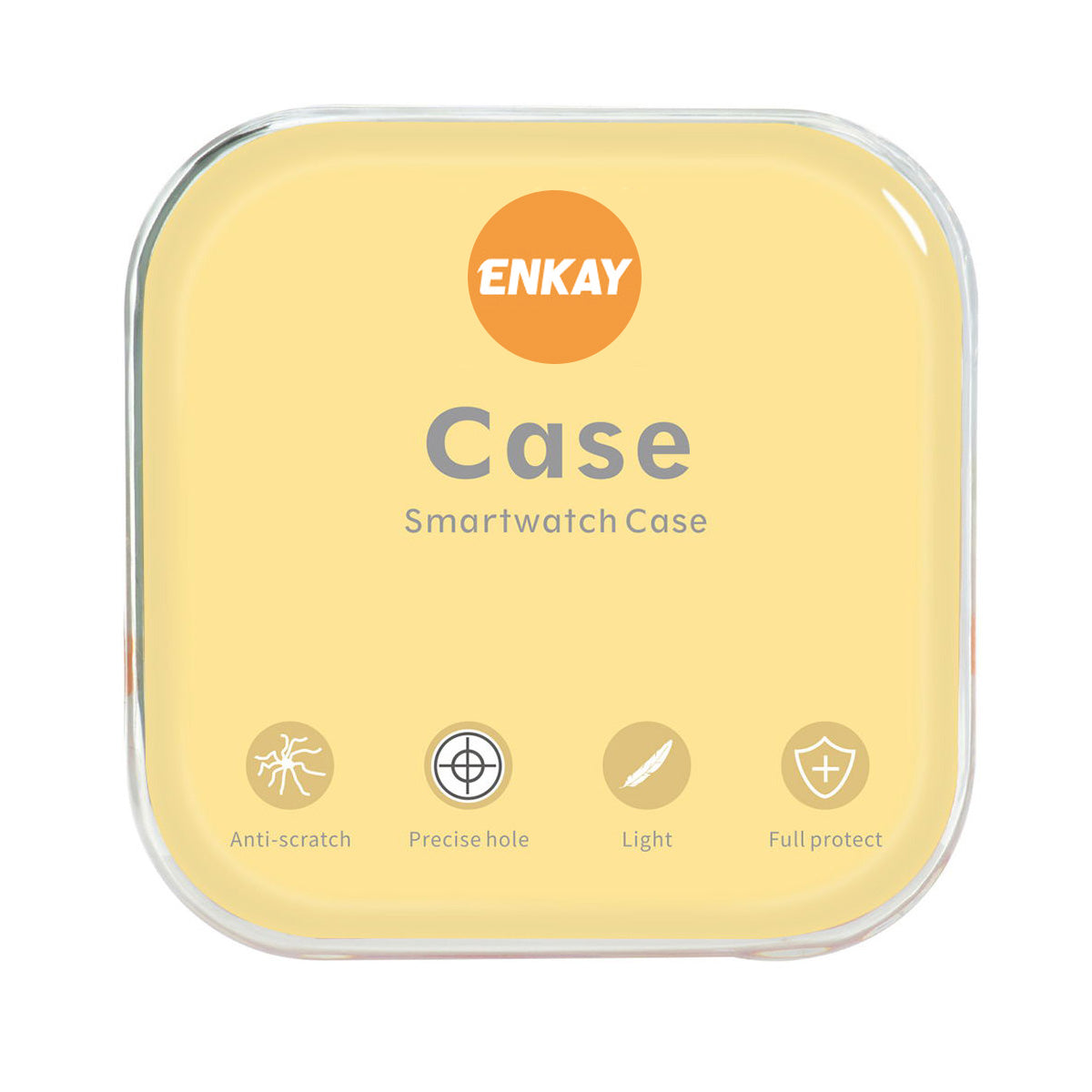 ENKAY HAT PRINCE For Samsung Galaxy Watch6 Classic 43mm Half-Cover TPU Frame Transparent Watch Case with 0.2mm 9H Tempered Glass Screen Film ENKAY HAT PRINCE For Samsung Galaxy Watch6 Classic 43mm Half-Cover TPU Frame Transparent Watch Case with 0.2mm 9H Tempered Glass Screen Film
